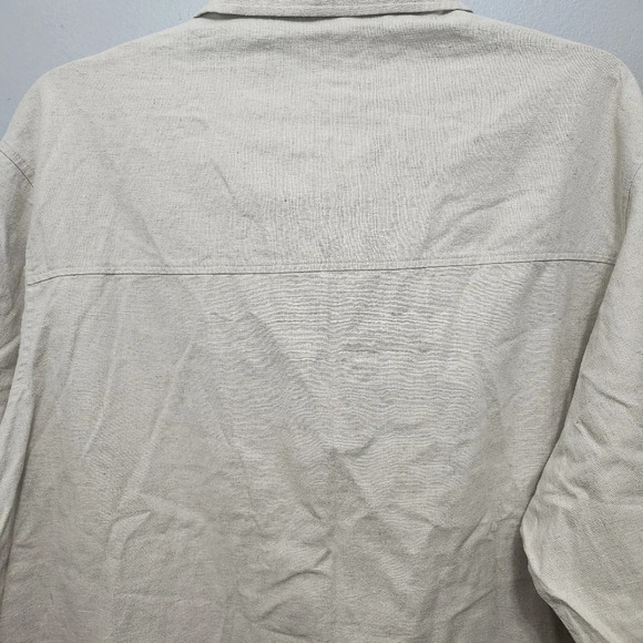 C.S.T. studio women's button-up shirt blouse shacket size 24 linen blen… - Picture 8 of 8